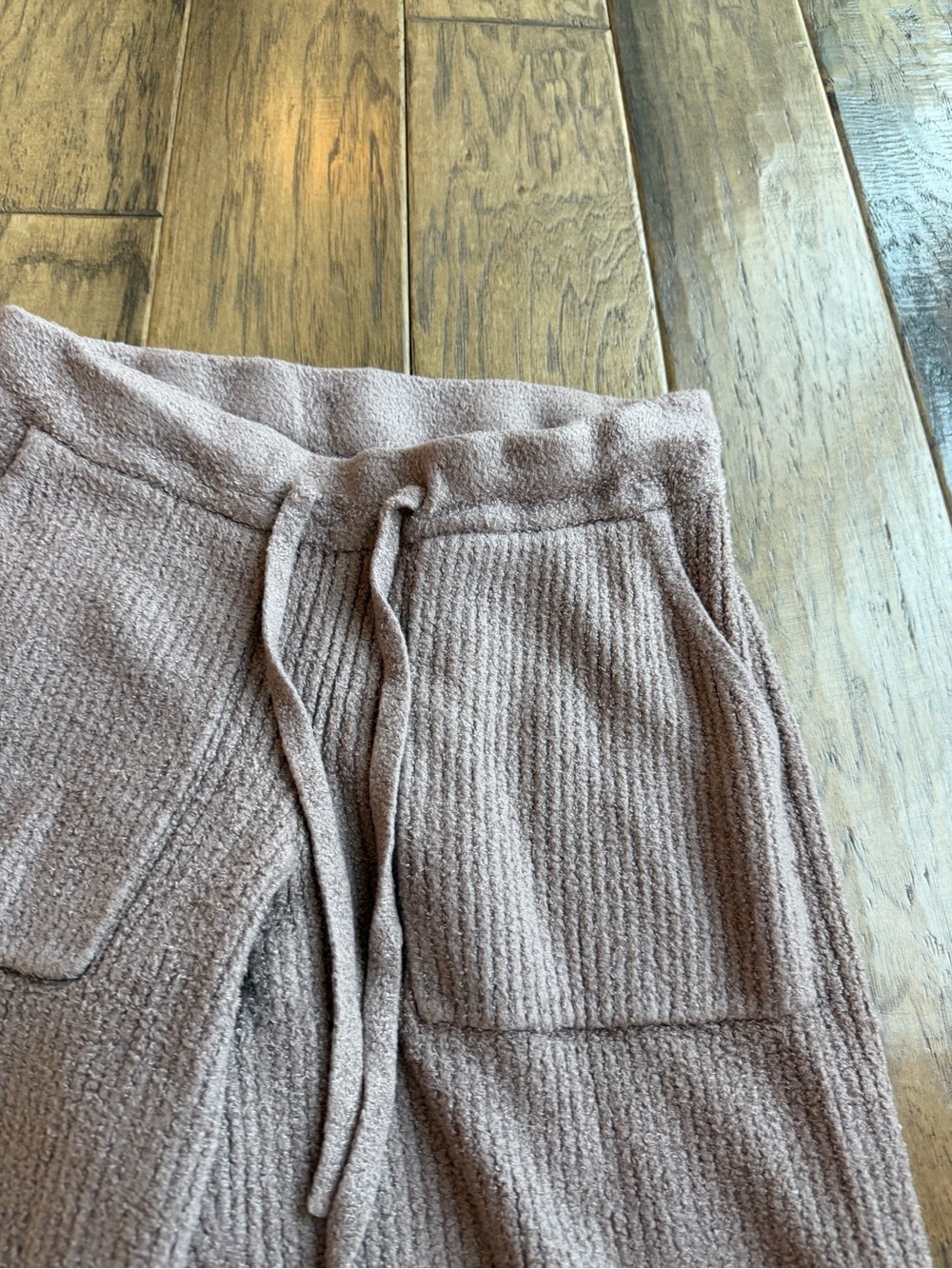 Barefoot Dreams Wide-Leg Ribbed Lounge Pants - Cocoa Brown Color - Picture 4 of 9